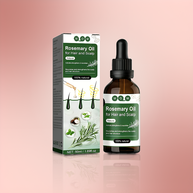 Huile naturelle de croissance des cheveux au romarin