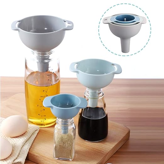 CleanCuisine©  4 in 1 Kitchen Funnels. Pour with precision. No Spill. No Mess. - WOWGOOD
