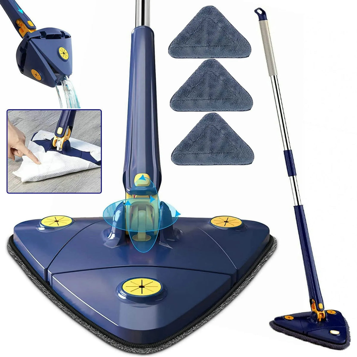 360Mop  - Cleaning has never been this effortless and easy - Comes with 3 or 6 microfiber cloths. - WOWGOOD